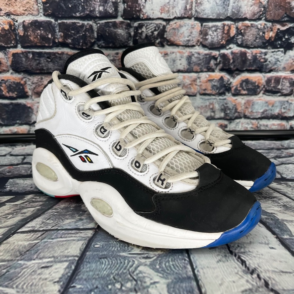 Reebok Question Mid USA Basketball Shoes Mens 6 Womens 7.5 Multi-Color GW0867